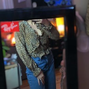 Long sleeved cheeta print top⭐️